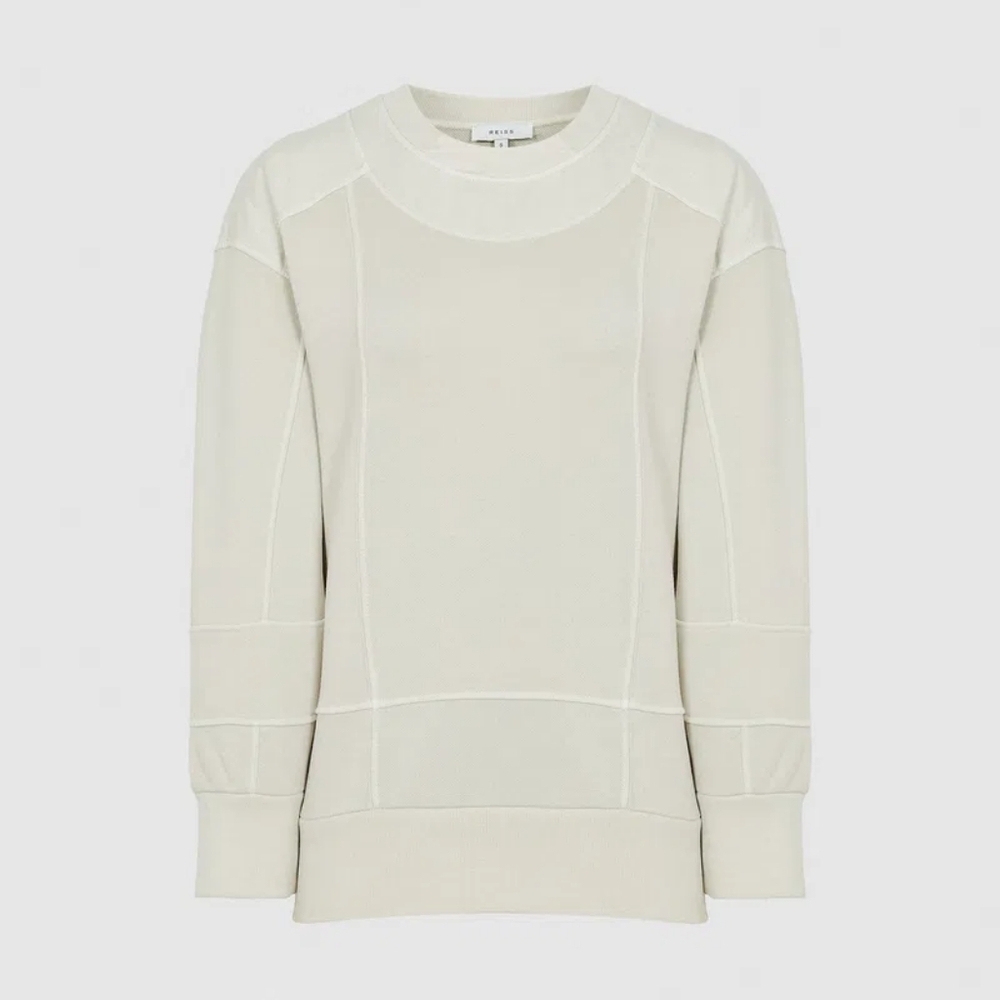 Reiss Anais Off White Thick High Quality Cotton Crewneck Sweatshirt M